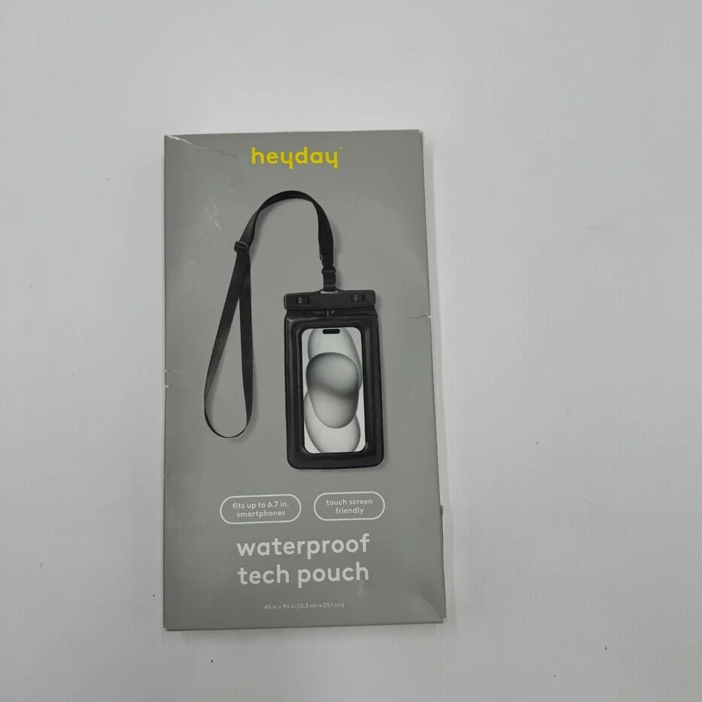 Heyday Waterproof Phone Pouch Case Fits 6.7in Touch Screen Black NEW open box